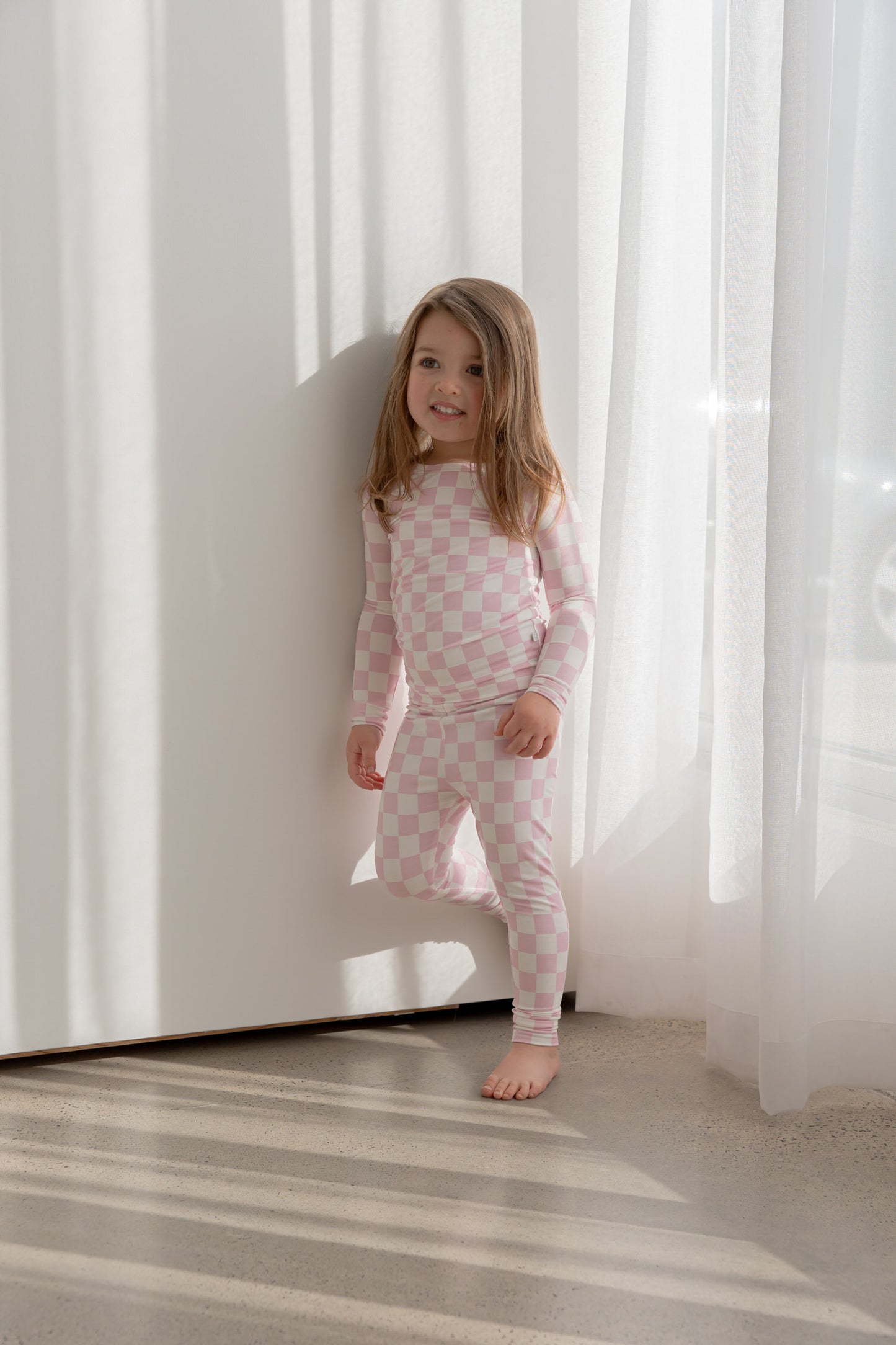 Toddler PJs - Pink Checkers