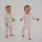 Bamboo Zip Romper - Pink Checkers